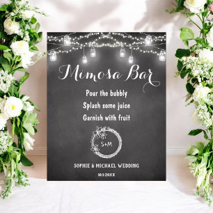 Póster Poster de las luces de cadena de la barra blanca n