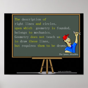 Póster Poster de las matemáticas de Isaac Newton