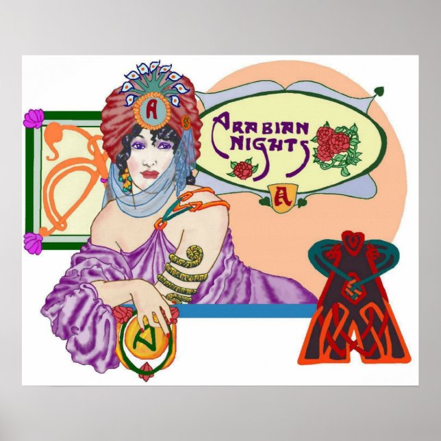 Póster Poster de las noches árabes (Frente)