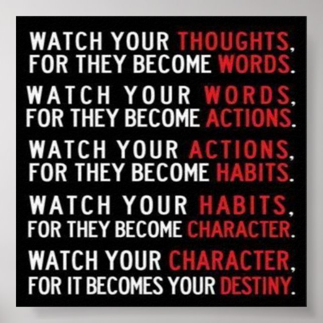 Póster Poster de las palabras sabias (Frente)