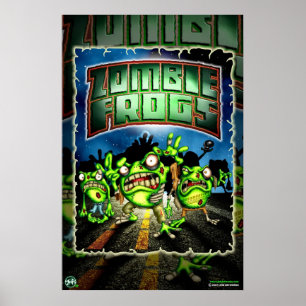 Póster Poster de las ranas del zombi