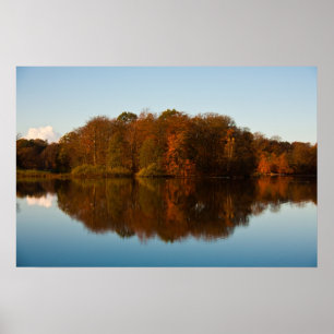 Póster Poster de las reflexiones del lago autumn