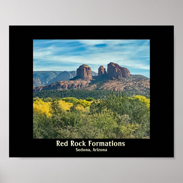 Póster Poster de las rocas rojas de Sedona Arizona