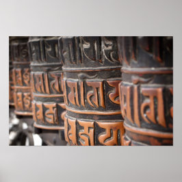 Póster Poster de las ruedas de oración budista