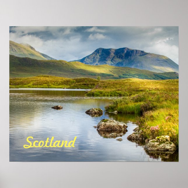 Póster Poster de las Tierras Altas de Escocia. (Frente)
