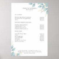 Poster de Leafy Verde Blanco Moderno