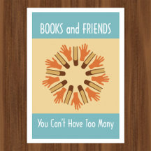 Poster de lectura de libros y amigos