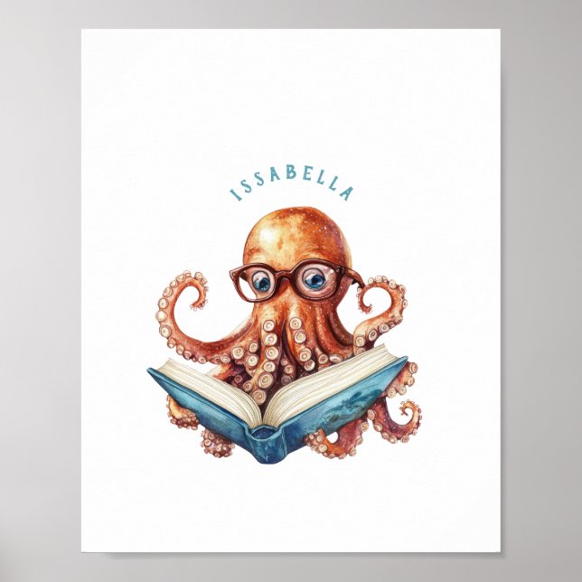 Póster Poster de lectura de pulpo suave (Frente)