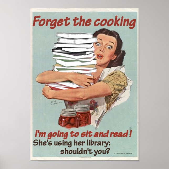 Póster Poster de lectura o cocina (Frente)