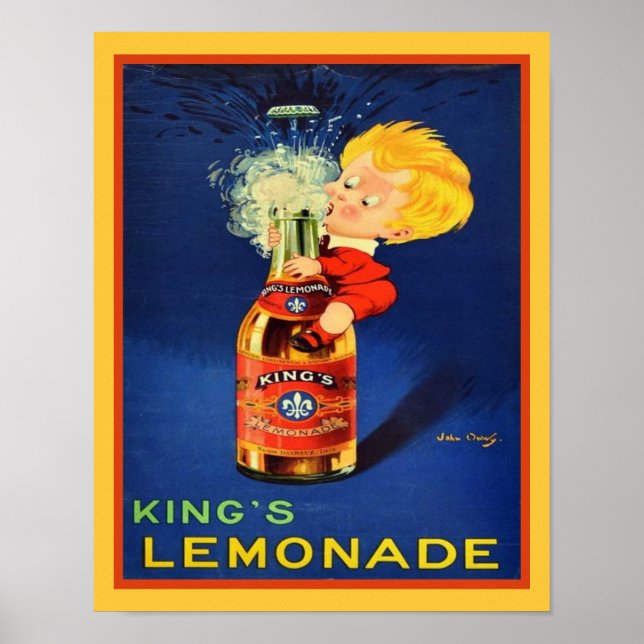 Póster poster de Lemonade del Rey de los años 20 (Frente)