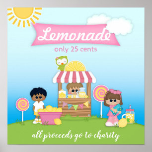 Póster Poster de Lemonade Stand para niños o caridad