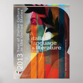 Póster Poster de lengua y literatura de Italia