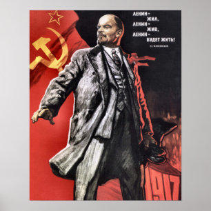 Póster Poster de Lenin de la revolución rusa