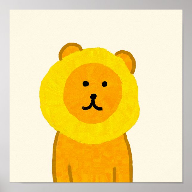 Póster Poster de león de piña (Frente)