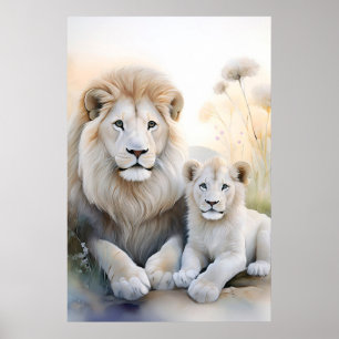 Póster Poster de leones
