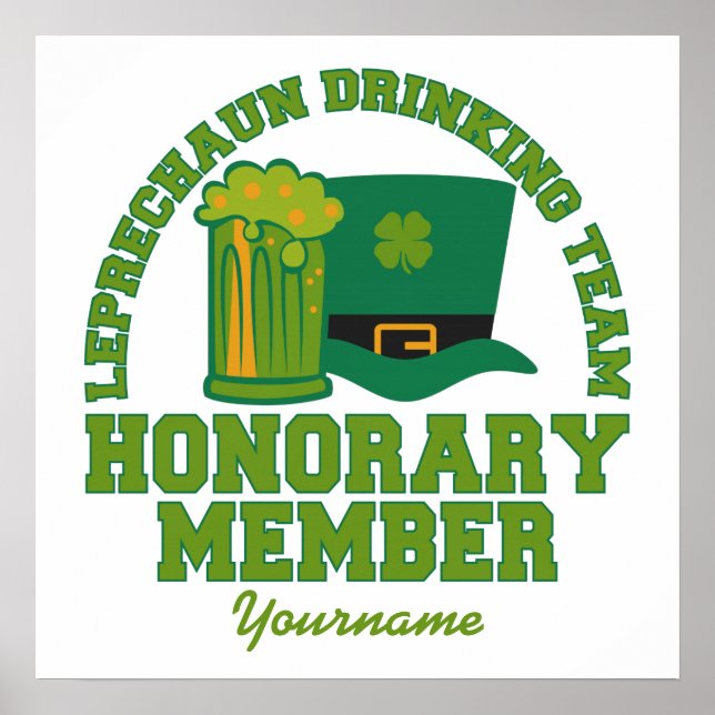 Póster Poster de Leprechaun Drinking Team (Frente)