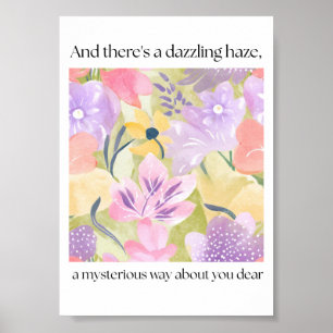 Póster Poster de Letras Florales de Lover