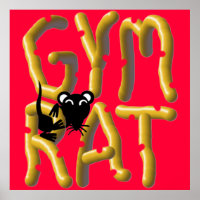 Poster de levantamiento de pesas de Gym Rat