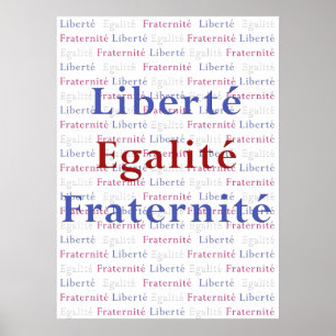 Póster Poster de Liberte Egalite Fraternite - La Francia