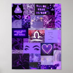 Póster poster de libra estética púrpura
