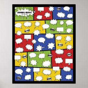 Póster Poster de libros de historietas - 50 firmas