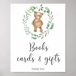 Póster Poster de libros de oso de Woodland tarjetas y reg