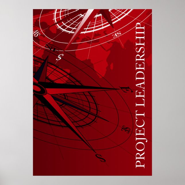 Póster Poster de Liderazgo de Proyectos (Frente)