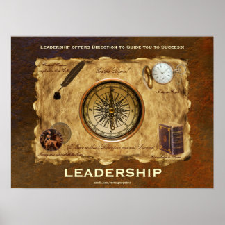 Póster Poster de LIDERAZGO Motivacional de estilo Vintage