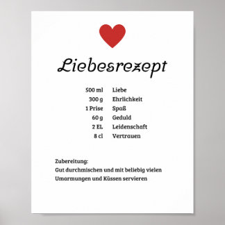 Póster Poster de Liebesrezept