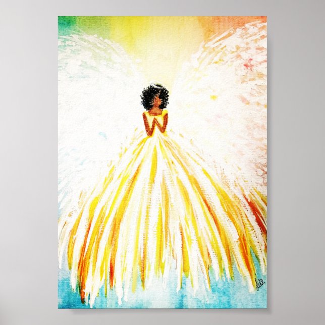 Póster Poster de lienzo Angel Bright Premium (5x7) (Frente)