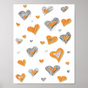 Póster Poster de lienzo Art Hearts