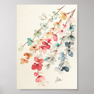 Póster Poster de lienzo Floral Waterfall Premium (5x7)