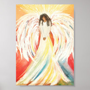 Póster Poster de lienzo Premium Ángel de Oración (5x7)