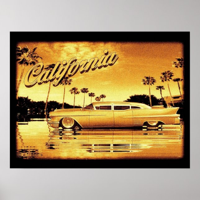 Póster poster de limo dorado de california (Frente)