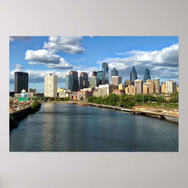 Póster Poster de Línea Aérea de Día de Filadelfia (Frente)