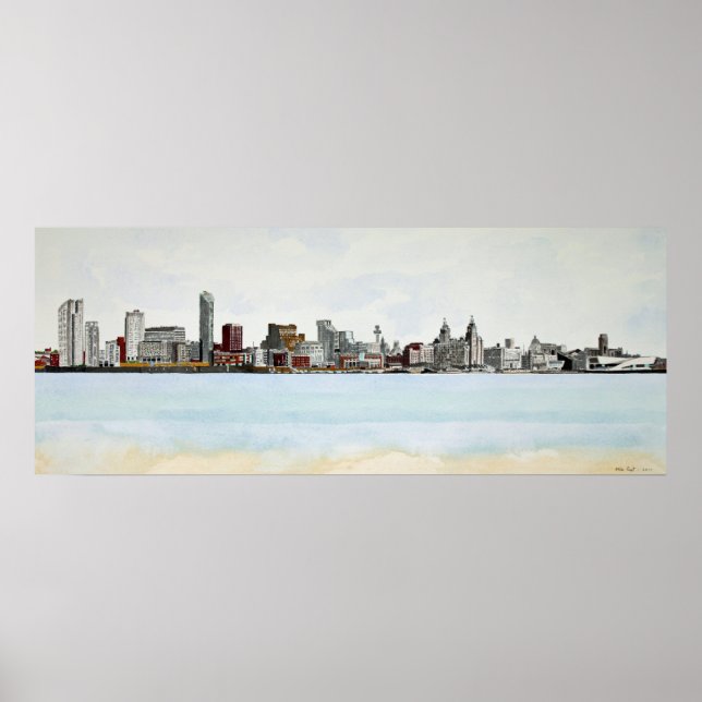 Póster Poster de línea aérea de Liverpool (Frente)