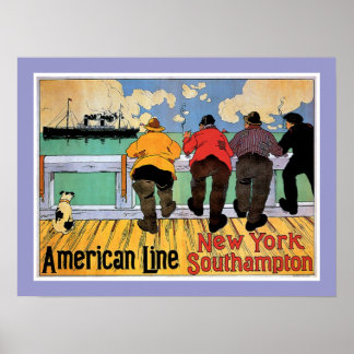 Póster Poster de línea estadounidense