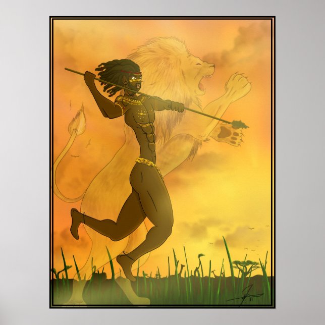 Póster Poster de Lion Warrior (Frente)