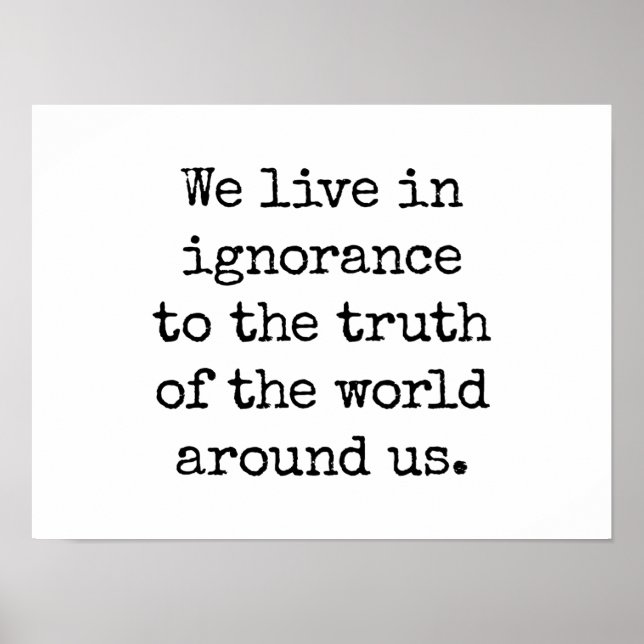 Póster Poster de Live In Ignorance (Frente)