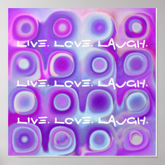 Póster Poster de Live Love Laugh - PURPLE & ORCHID