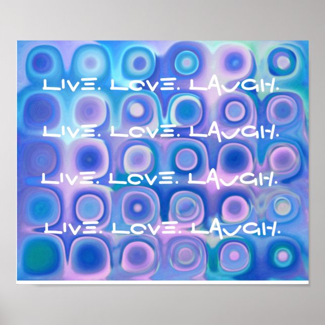 Póster Poster de Live Love Laugh - PURPLE & TURQUOISE (Frente)