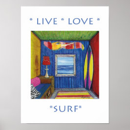 Póster Poster de Live Love Surf