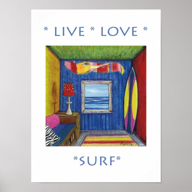 Póster Poster de Live Love Surf (Frente)
