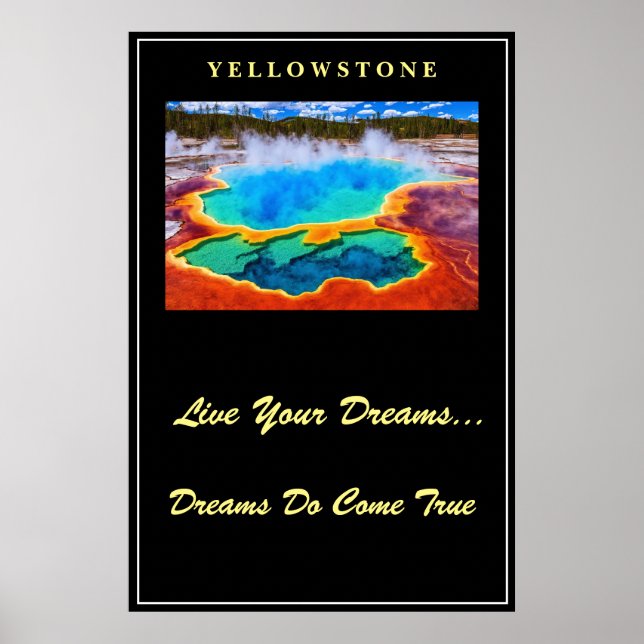 Póster Poster de Live Your Dreams Yellowstone (Frente)