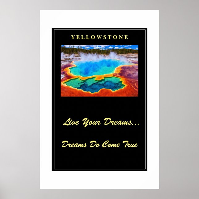 Póster Poster de Live Your Dreams Yellowstone (Frente)