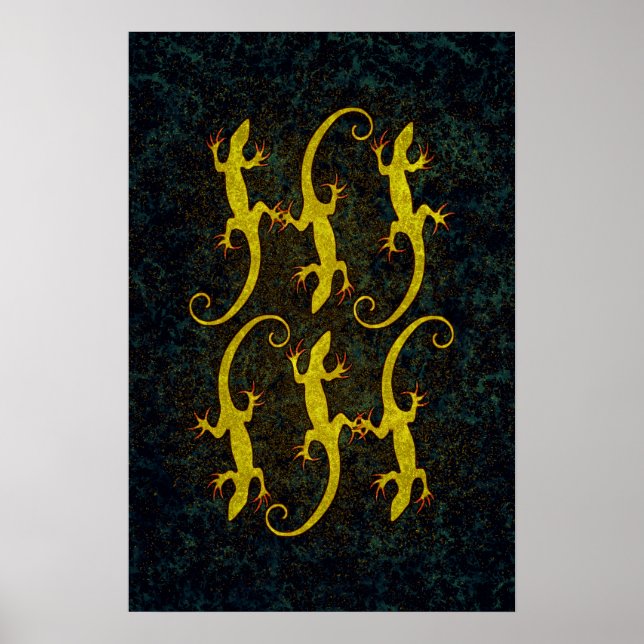 PÓSTER POSTER DE LIZARDS LOUNGING (Frente)