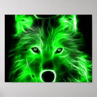 Póster poster de lobo verde de Guay