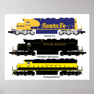 Póster POSTER de locomotora diesel SD40