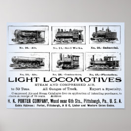 Póster Poster de Locomotoras H K Porter & Co.