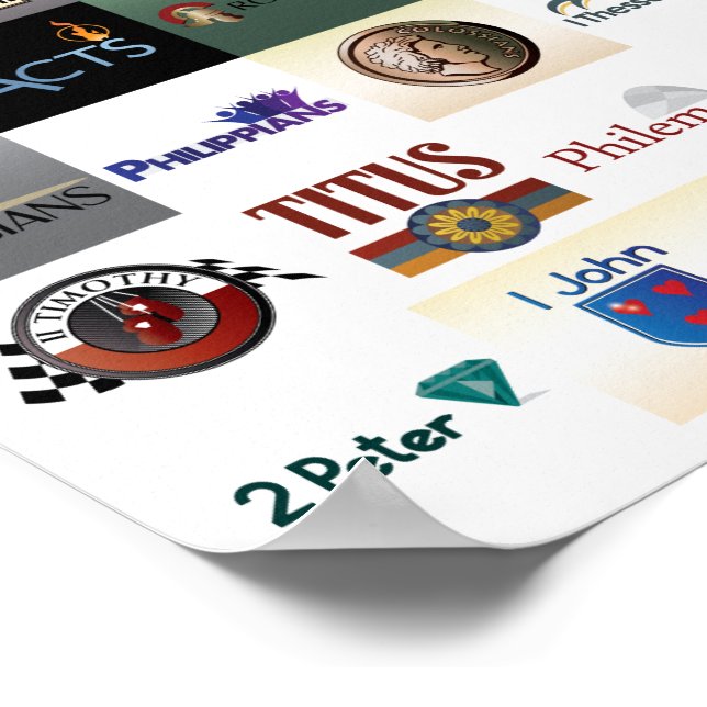 Póster Poster de Logos de Libros Biblias - 11" x 17" (Esquina)
